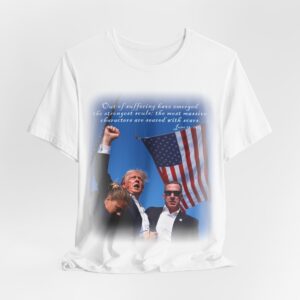 hanging white Trump Seared With Scars T-shirt