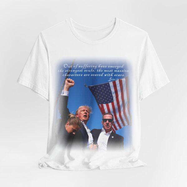 hanging white Trump Seared With Scars T-shirt