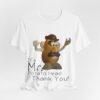 hanging white It's Mr. Potato Head t-shirt black text