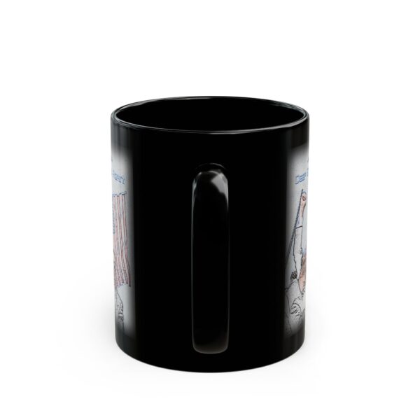 Black Deep State Fails Again Ceramic Mug, handle facing