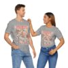 couple wearing do not go gentle into that good night athletic heather Trump tshirts