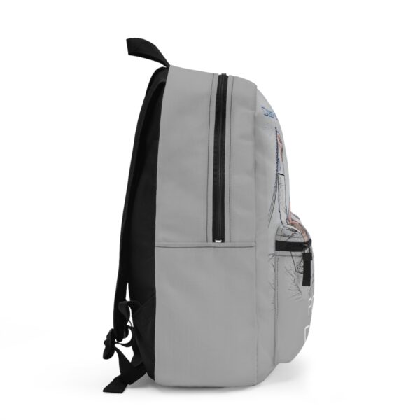 Grey Deep State Fails Again Backpack, left side view