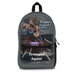 Grey Trumped Again Backpack, front view