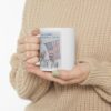 Mug Deep State Fails Again white ceramic mug held by women wearing a biege sweater