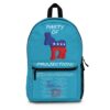 Turquoise Party Of Projection Backpack, front view