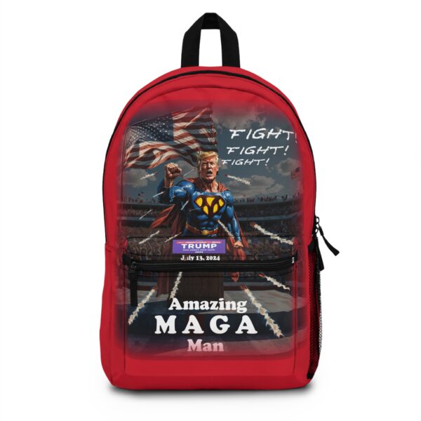 Red Amazing MAGA Man Backpack, front view