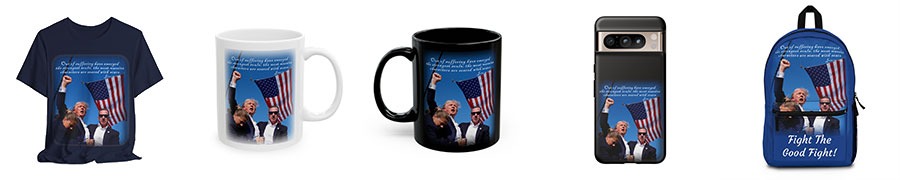 Donald Trump Assassination Attempt - Trump, Seared With Scars design on products